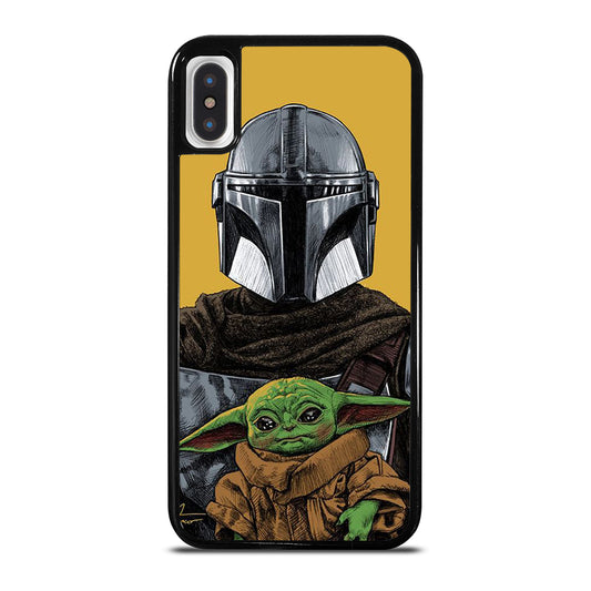BABY YODA AND THE MANDALORIAN MOSAIC iPhone X / XS Case Cover