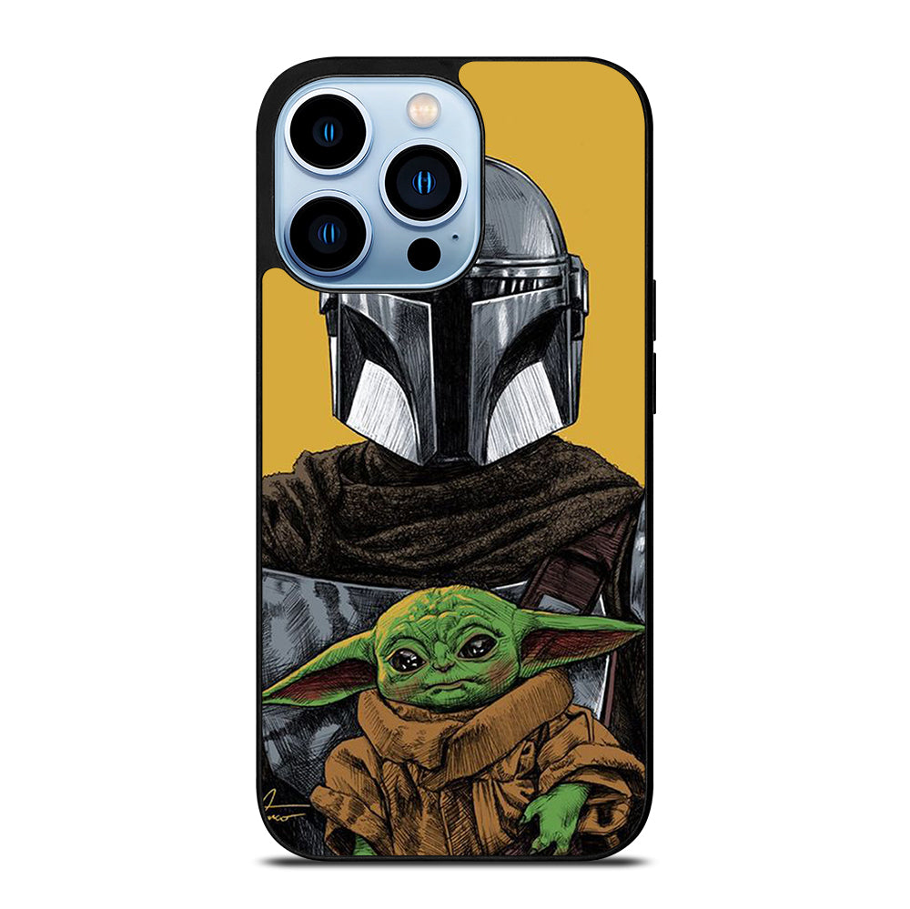 BABY YODA AND THE MANDALORIAN MOSAIC iPhone 13 Pro Max Case Cover