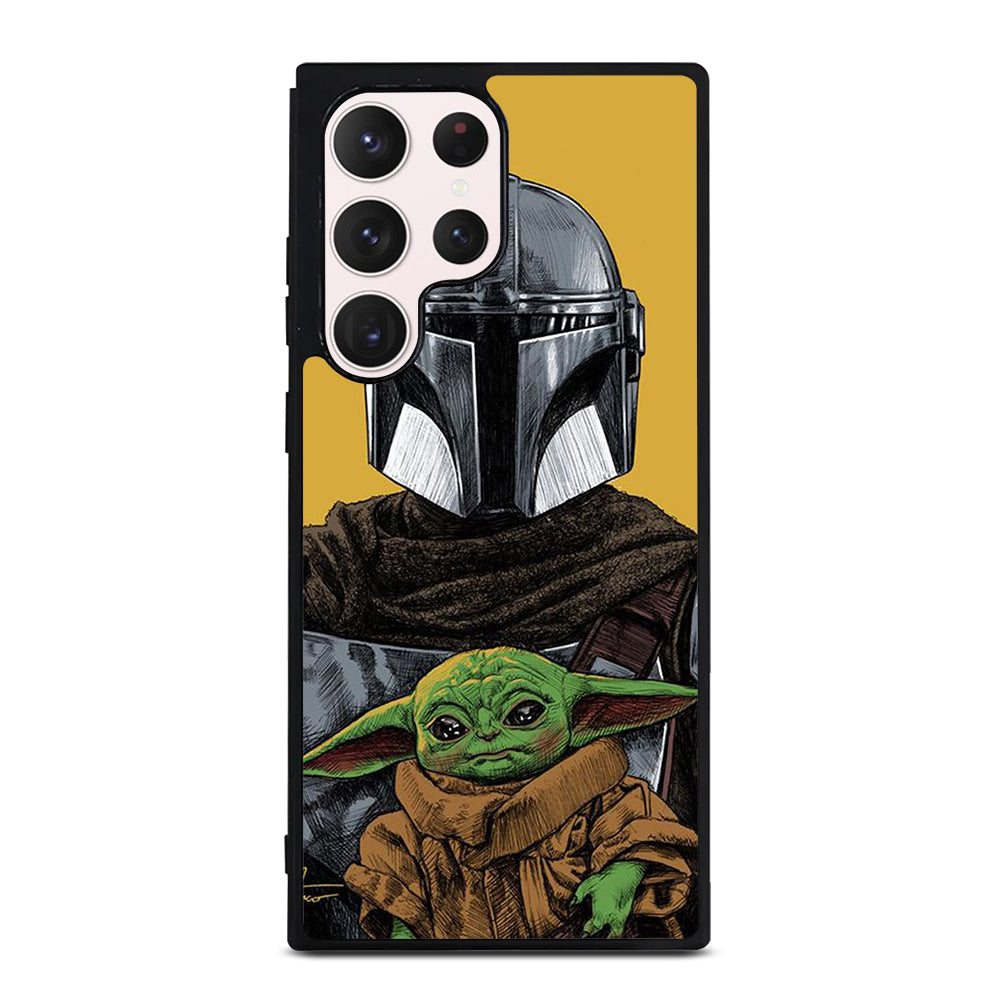 BABY YODA AND THE MANDALORIAN MOSAIC Samsung Galaxy S23 Ultra Case Cover