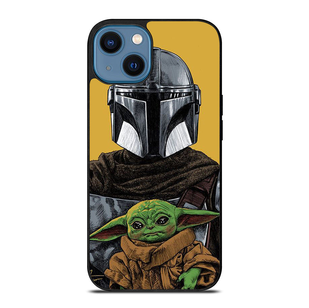 BABY YODA AND THE MANDALORIAN MOSAIC iPhone 14 Case Cover