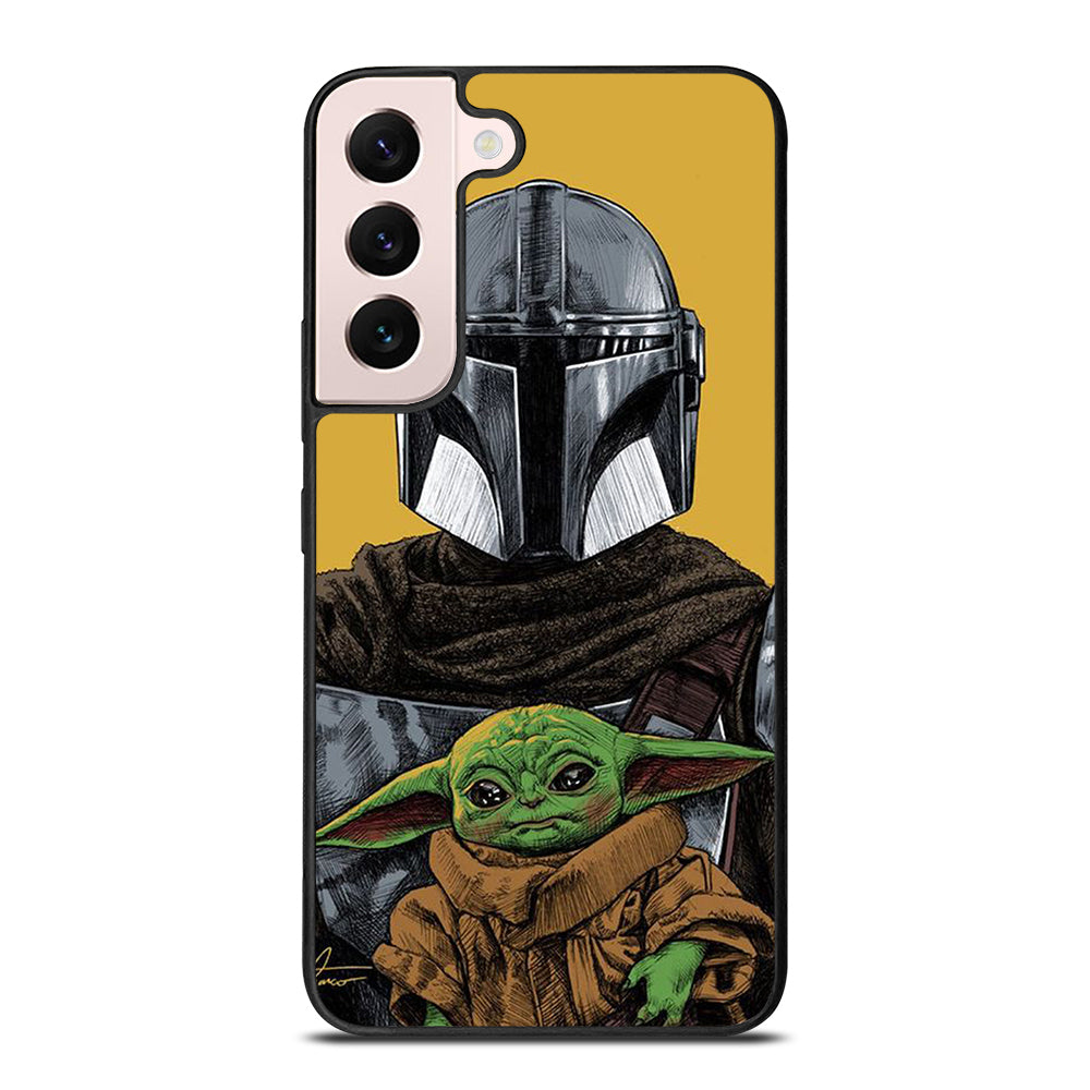 BABY YODA AND THE MANDALORIAN MOSAIC Samsung Galaxy S22 Plus Case Cover