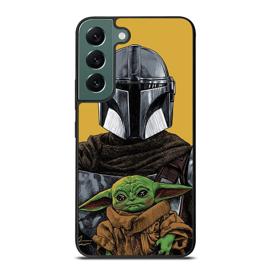 BABY YODA AND THE MANDALORIAN MOSAIC Samsung Galaxy S22 Case Cover
