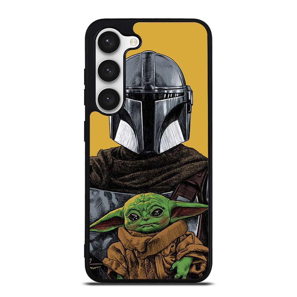 BABY YODA AND THE MANDALORIAN MOSAIC Samsung Galaxy S23 Case Cover
