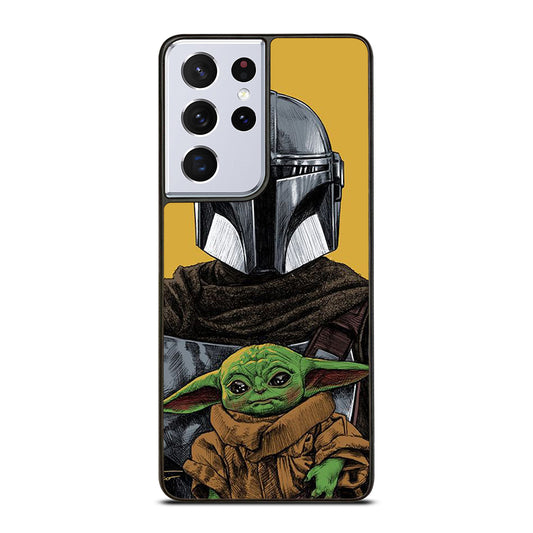 BABY YODA AND THE MANDALORIAN MOSAIC Samsung Galaxy S21 Ultra Case Cover