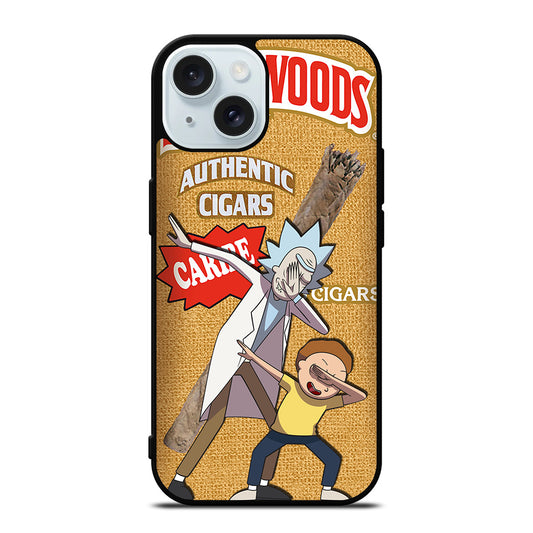 BACKWOODS RICK AND MORTY 3 iPhone 15 Case Cover