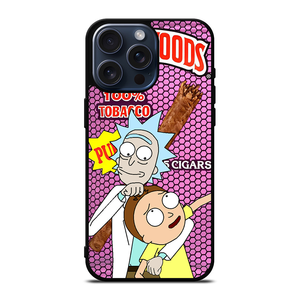 BACKWOODS RICK AND MORTY CARTOON SERIES iPhone 15 Pro Max Case Cover