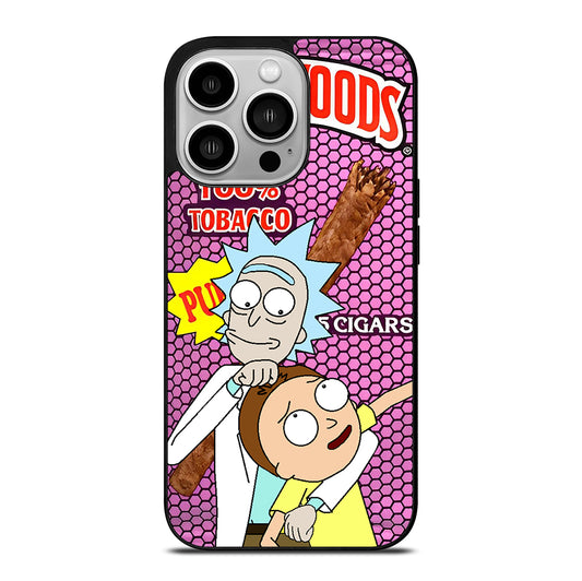 BACKWOODS RICK AND MORTY CARTOON SERIES iPhone 14 Pro Case Cover