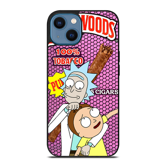 BACKWOODS RICK AND MORTY CARTOON SERIES iPhone 14 Case Cover