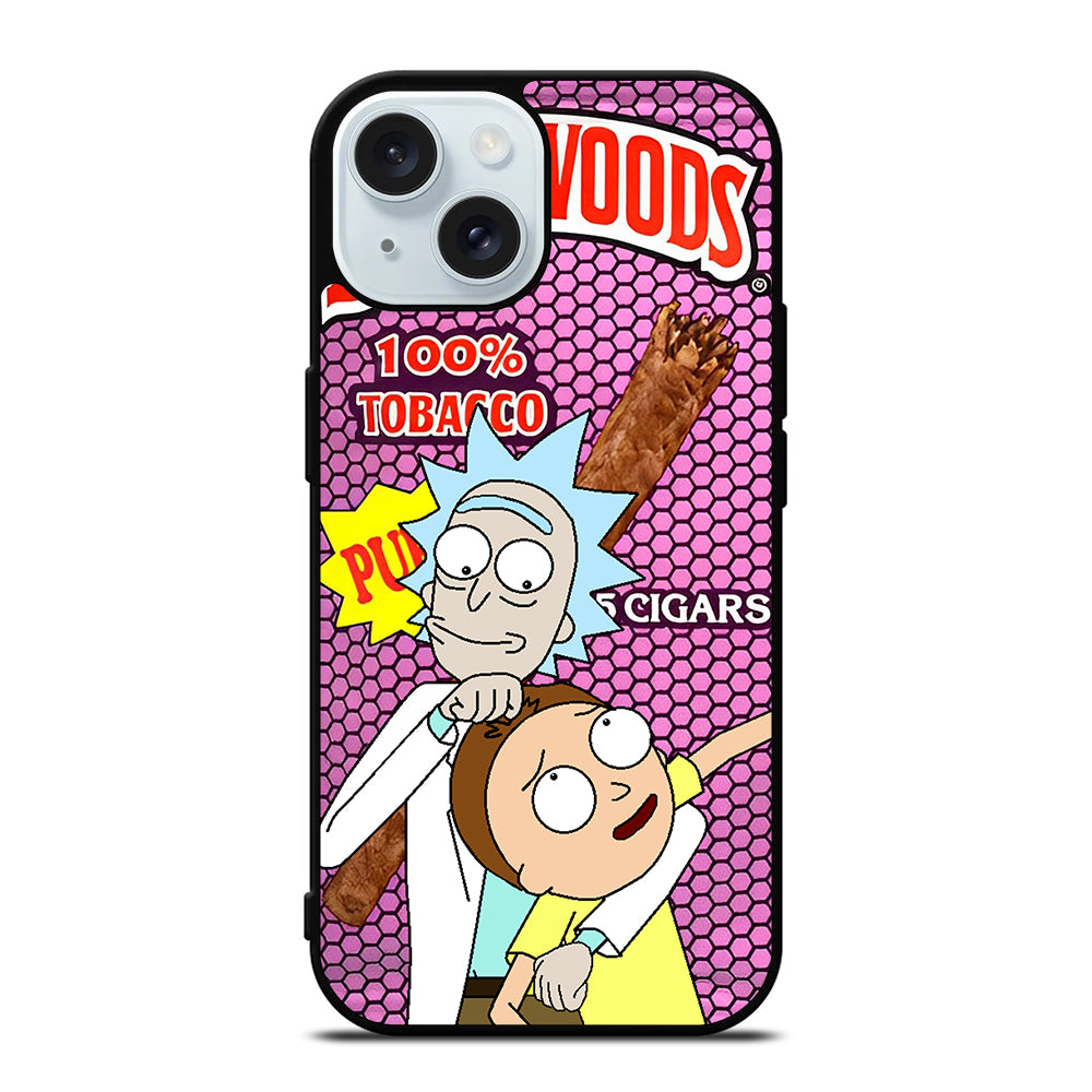 BACKWOODS RICK AND MORTY CARTOON SERIES iPhone 15 Case Cover