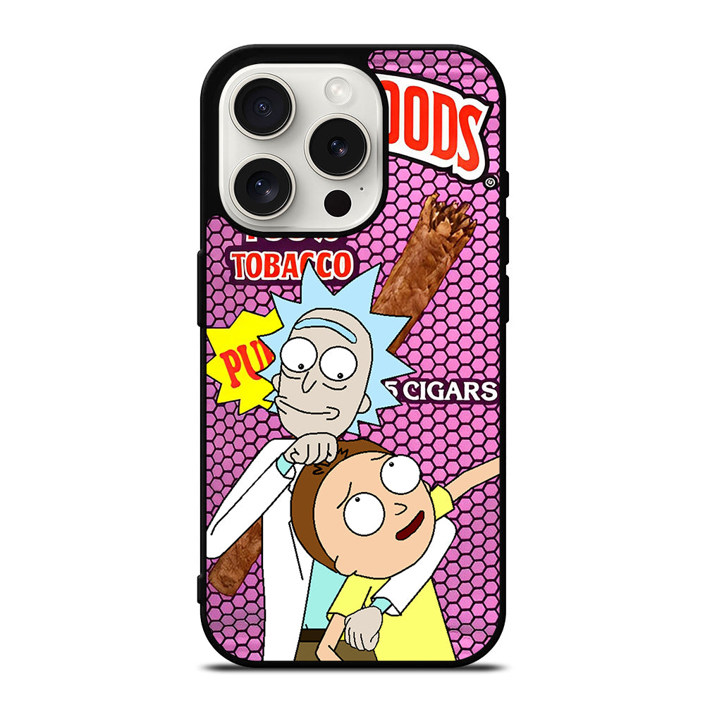 BACKWOODS RICK AND MORTY CARTOON SERIES iPhone 15 Pro Case Cover