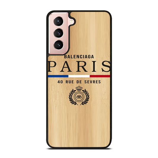 BALENCIAGA PARIS WOODEN LOGO Samsung Galaxy S21 Case Cover