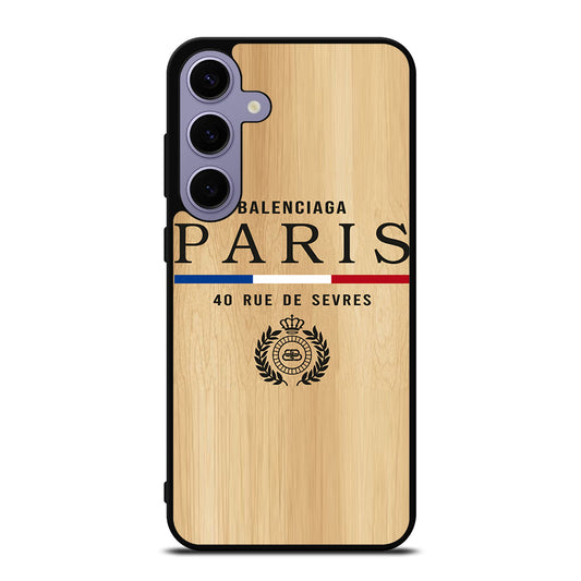 BALENCIAGA PARIS WOODEN LOGO Samsung Galaxy S24 Plus Case Cover