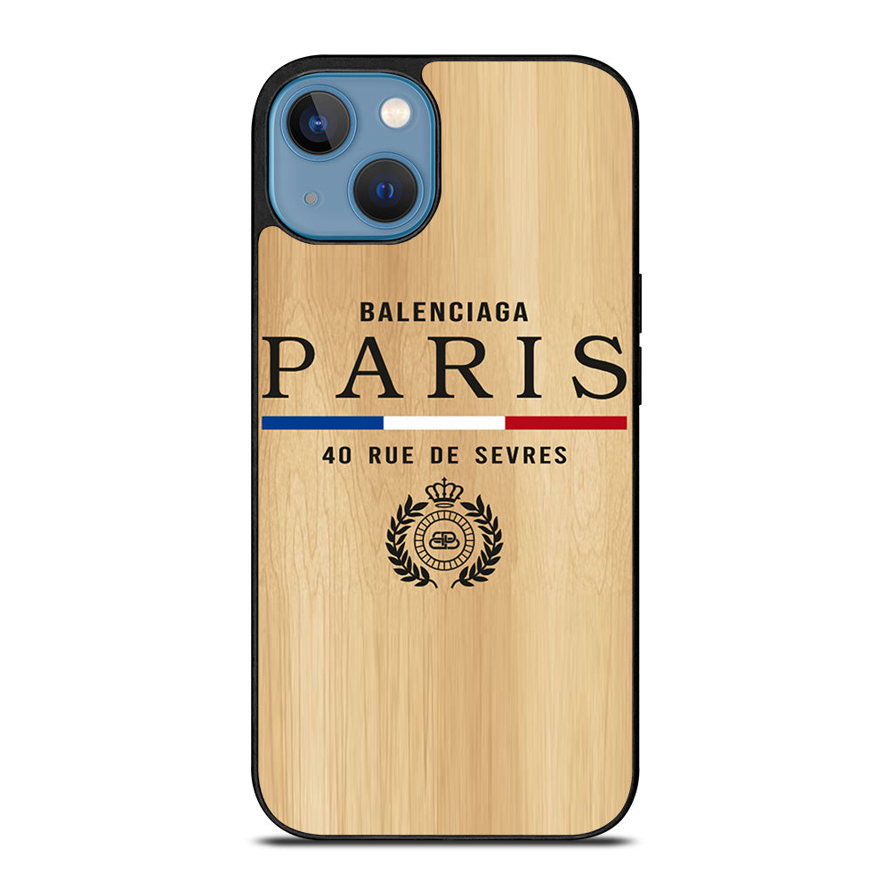 BALENCIAGA PARIS WOODEN LOGO iPhone 13 Case Cover