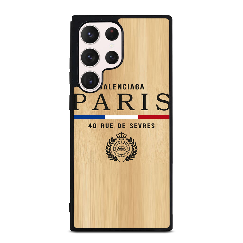BALENCIAGA PARIS WOODEN LOGO Samsung Galaxy S23 Ultra Case Cover
