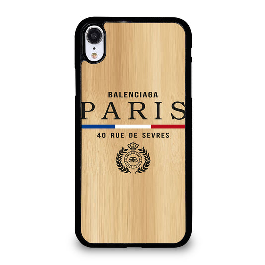 BALENCIAGA PARIS WOODEN LOGO iPhone XR Case Cover