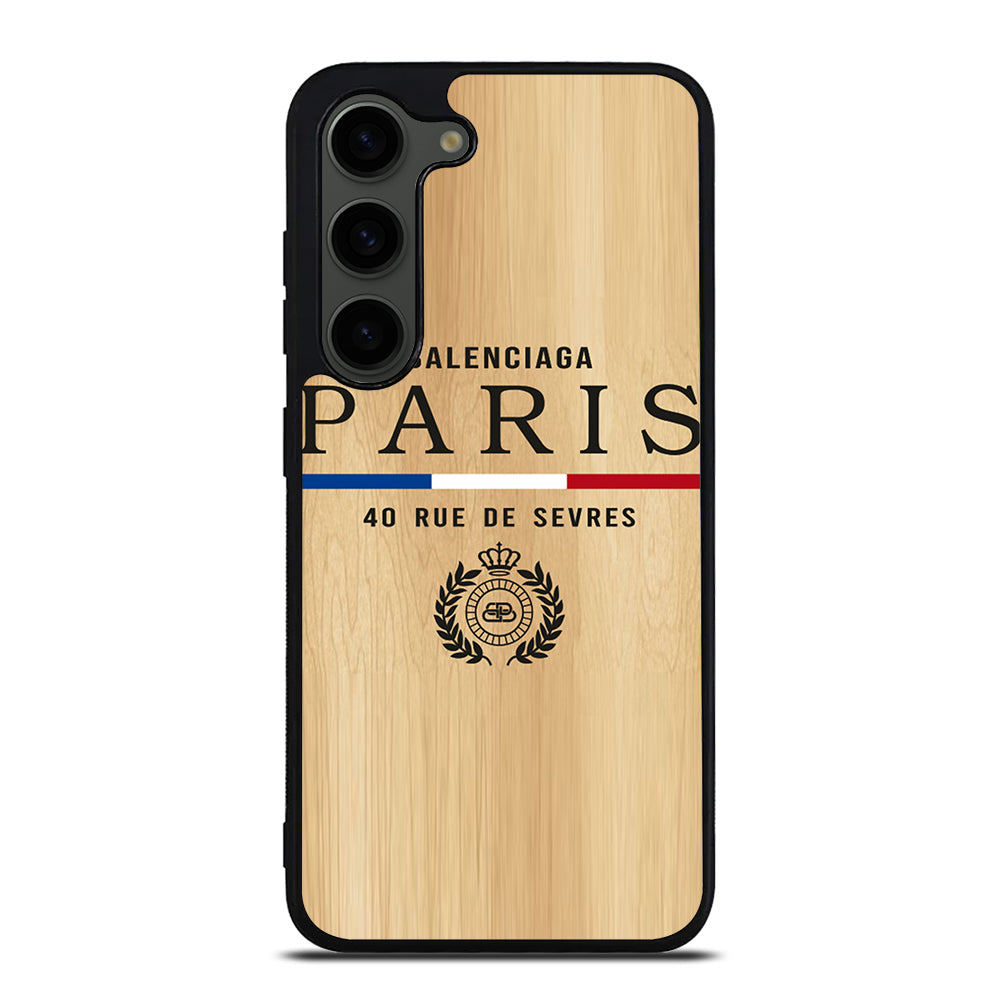 BALENCIAGA PARIS WOODEN LOGO Samsung Galaxy S23 Plus Case Cover