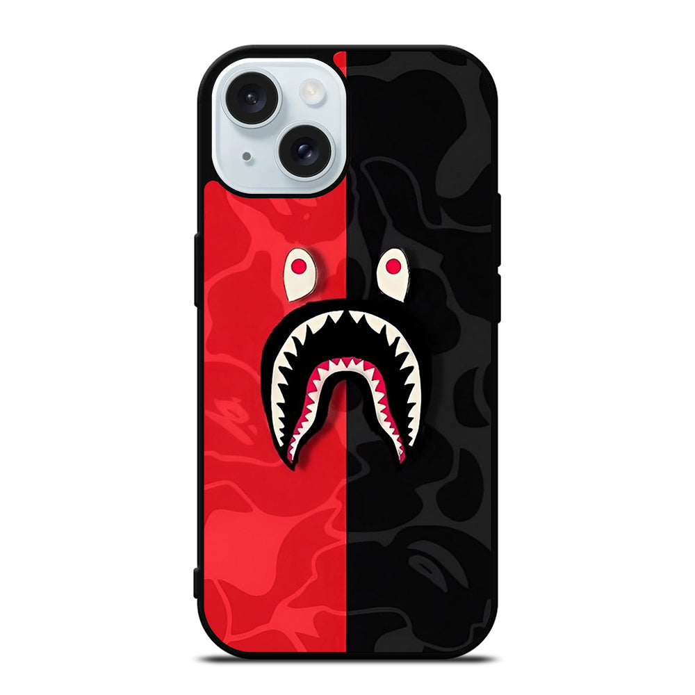 BAPE SHARK CAMO ART iPhone 15 Case Cover