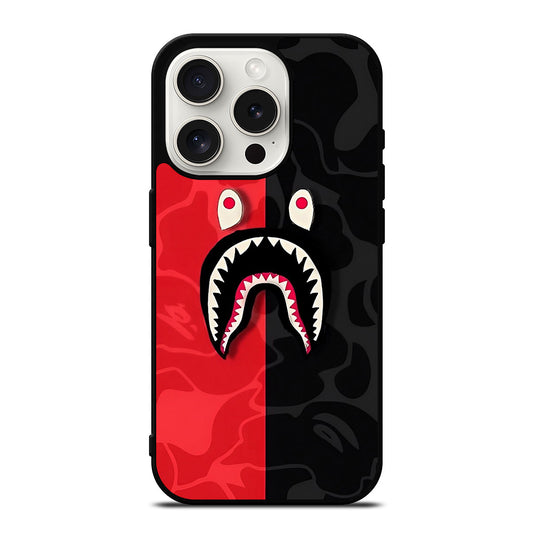 BAPE SHARK CAMO ART iPhone 15 Pro Case Cover