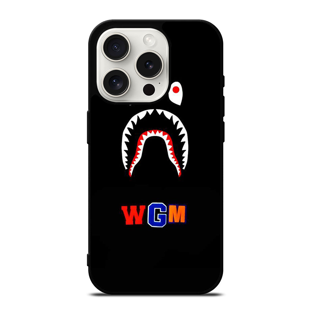 BAPE SHARK WGM iPhone 15 Pro Case Cover