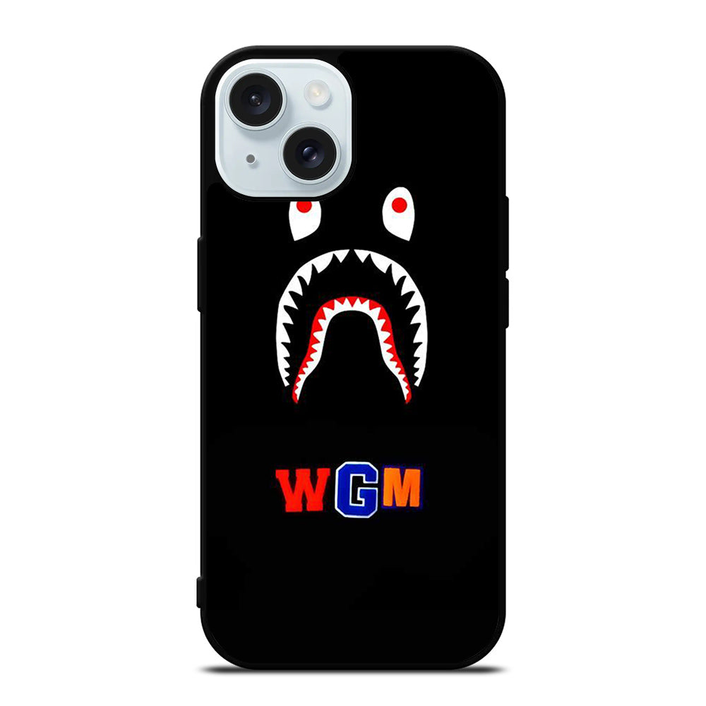 BAPE SHARK WGM iPhone 15 Case Cover
