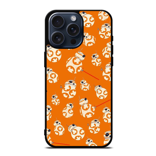 BB-8 DROID ROBOT STAR WARS PATTERN iPhone 15 Pro Max Case Cover
