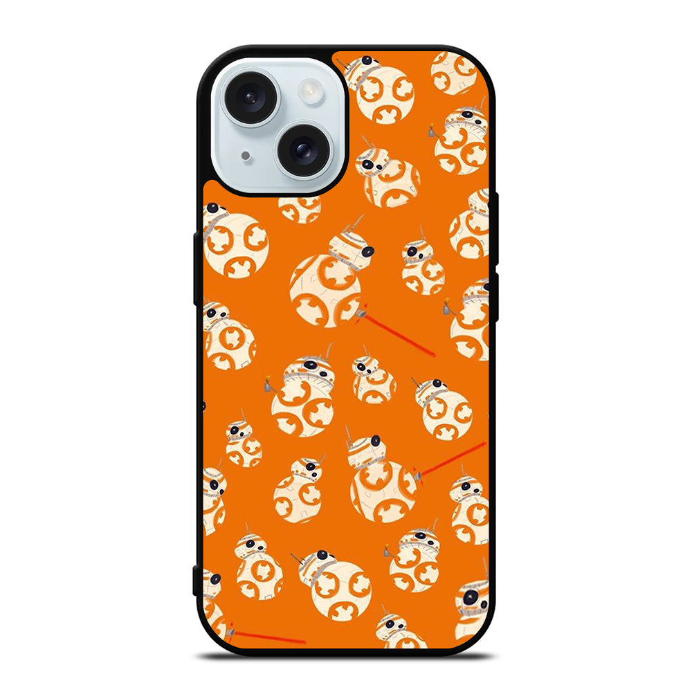 BB-8 DROID ROBOT STAR WARS PATTERN iPhone 15 Case Cover