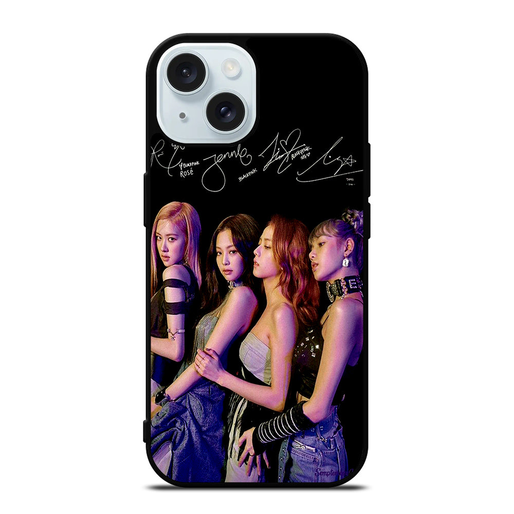 BLACKPINK KPOP SIGNATURE iPhone 15 Case Cover