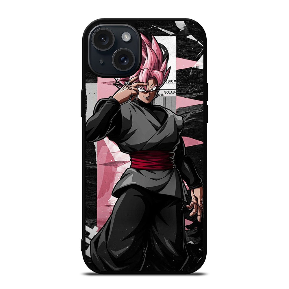 BLACK GOKU DRAGON BALL SSJ ROSE iPhone 15 Plus Case Cover