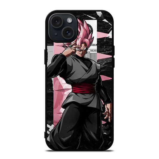 BLACK GOKU DRAGON BALL SSJ ROSE iPhone 15 Plus Case Cover