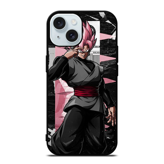 BLACK GOKU DRAGON BALL SSJ ROSE iPhone 15 Case Cover