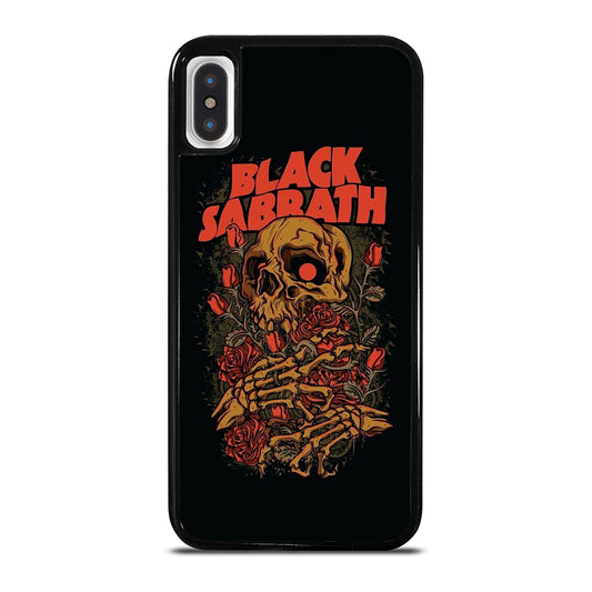 BLACK SABBATH ROSE SKULL BAND iPhone X / XS Case Cover