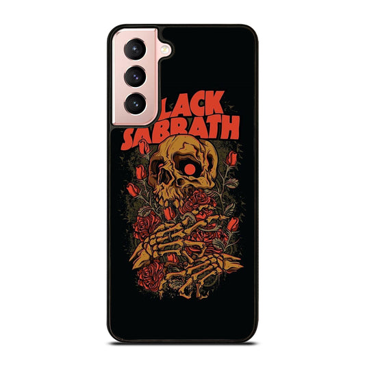 BLACK SABBATH ROSE SKULL BAND Samsung Galaxy S21 Case Cover