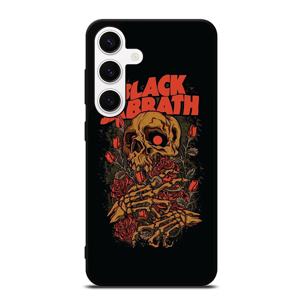 BLACK SABBATH ROSE SKULL BAND Samsung Galaxy S24 Case Cover