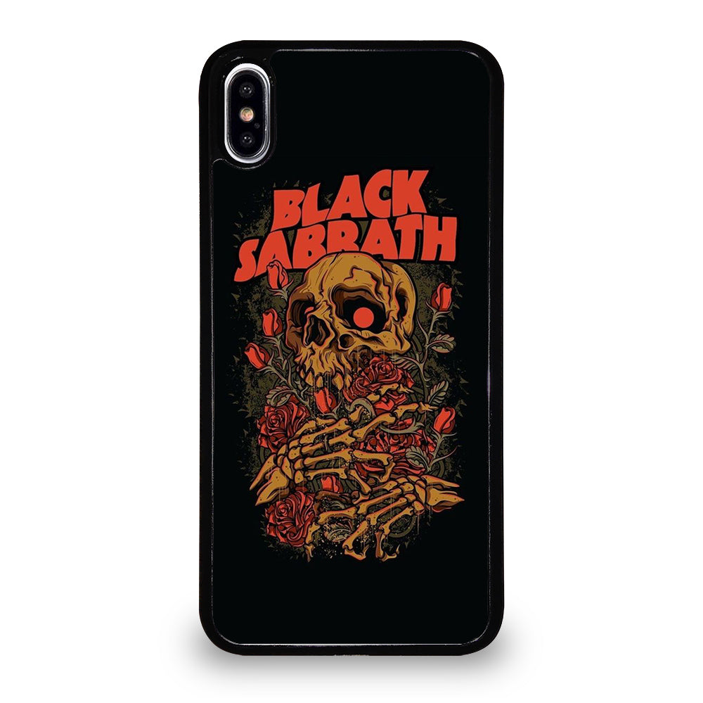 BLACK SABBATH ROSE SKULL BAND iPhone XS Max Case Cover