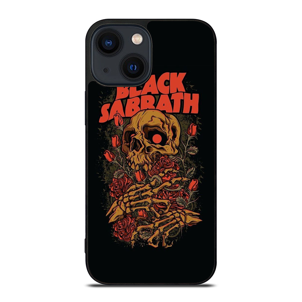BLACK SABBATH ROSE SKULL BAND iPhone 14 Plus Case Cover