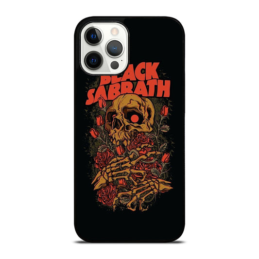 BLACK SABBATH ROSE SKULL BAND iPhone 12 Pro Max Case Cover