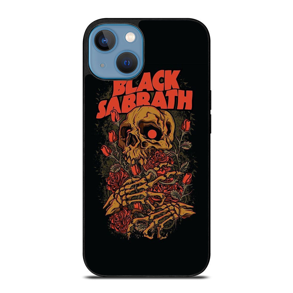 BLACK SABBATH ROSE SKULL BAND iPhone 13 Case Cover