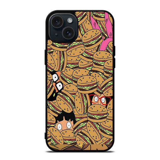 BOB'S BURGERS PATTERN iPhone 15 Plus Case Cover