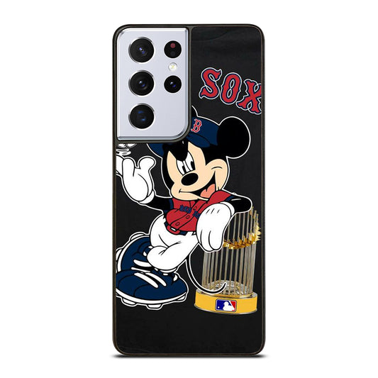 BOSTON RED SOX MICKEY MOUSE Samsung Galaxy S21 Ultra Case Cover