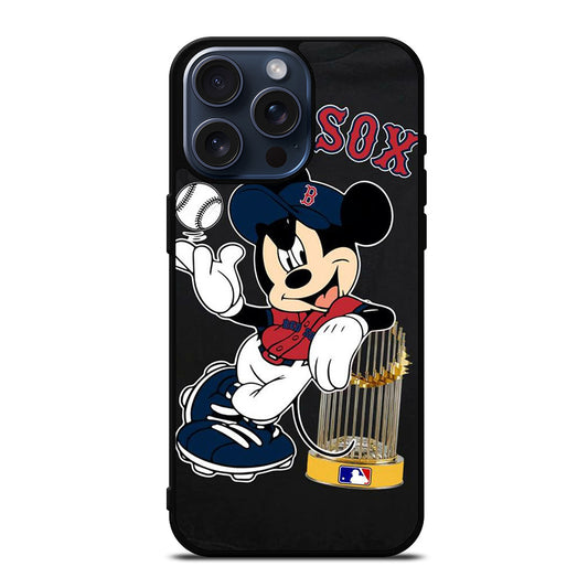 BOSTON RED SOX MICKEY MOUSE iPhone 15 Pro Max Case Cover