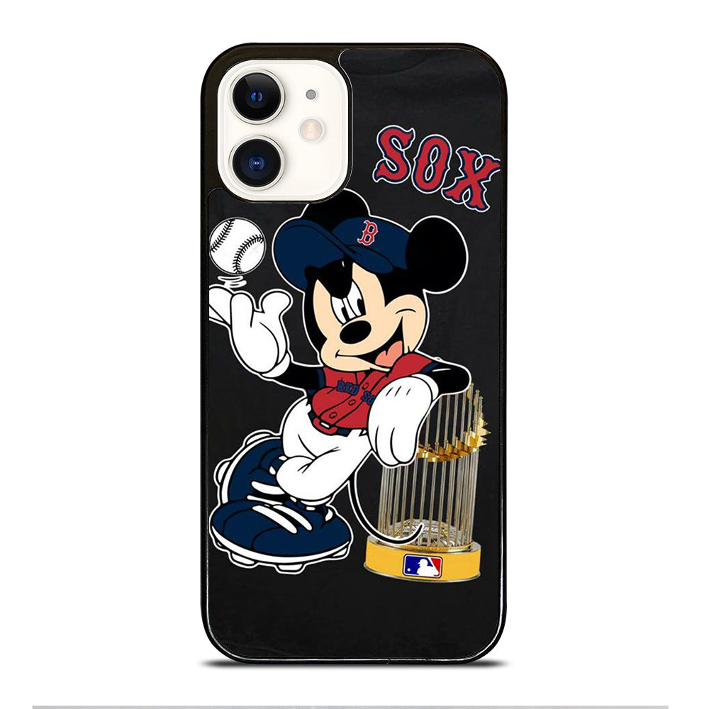 BOSTON RED SOX MICKEY MOUSE iPhone 12 Case Cover