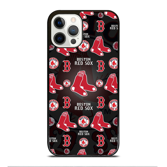 BOSTON RED SOX PATTERN iPhone 12 Pro Case Cover