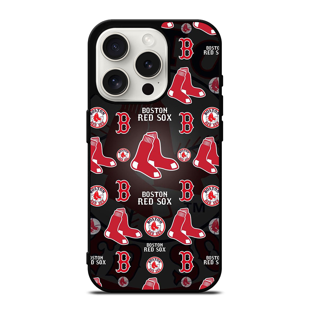 BOSTON RED SOX PATTERN iPhone 15 Pro Case Cover