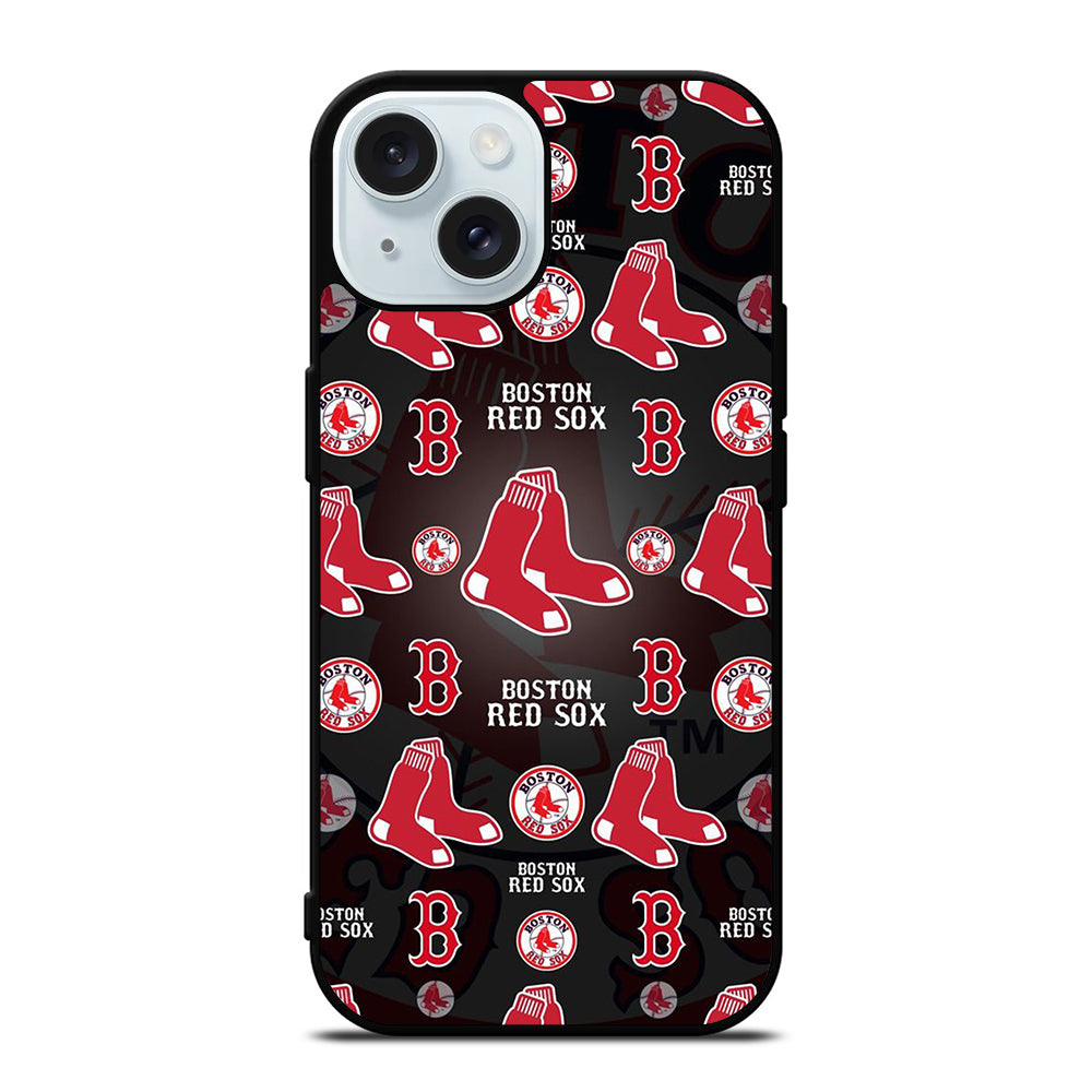 BOSTON RED SOX PATTERN iPhone 15 Case Cover
