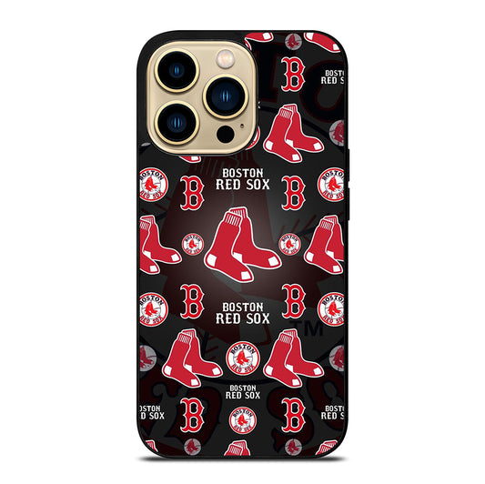 BOSTON RED SOX PATTERN iPhone 14 Pro Max Case Cover