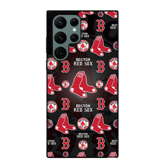 BOSTON RED SOX PATTERN Samsung Galaxy S22 Ultra Case Cover