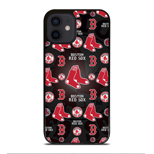 BOSTON RED SOX PATTERN iPhone 12 Mini Case Cover