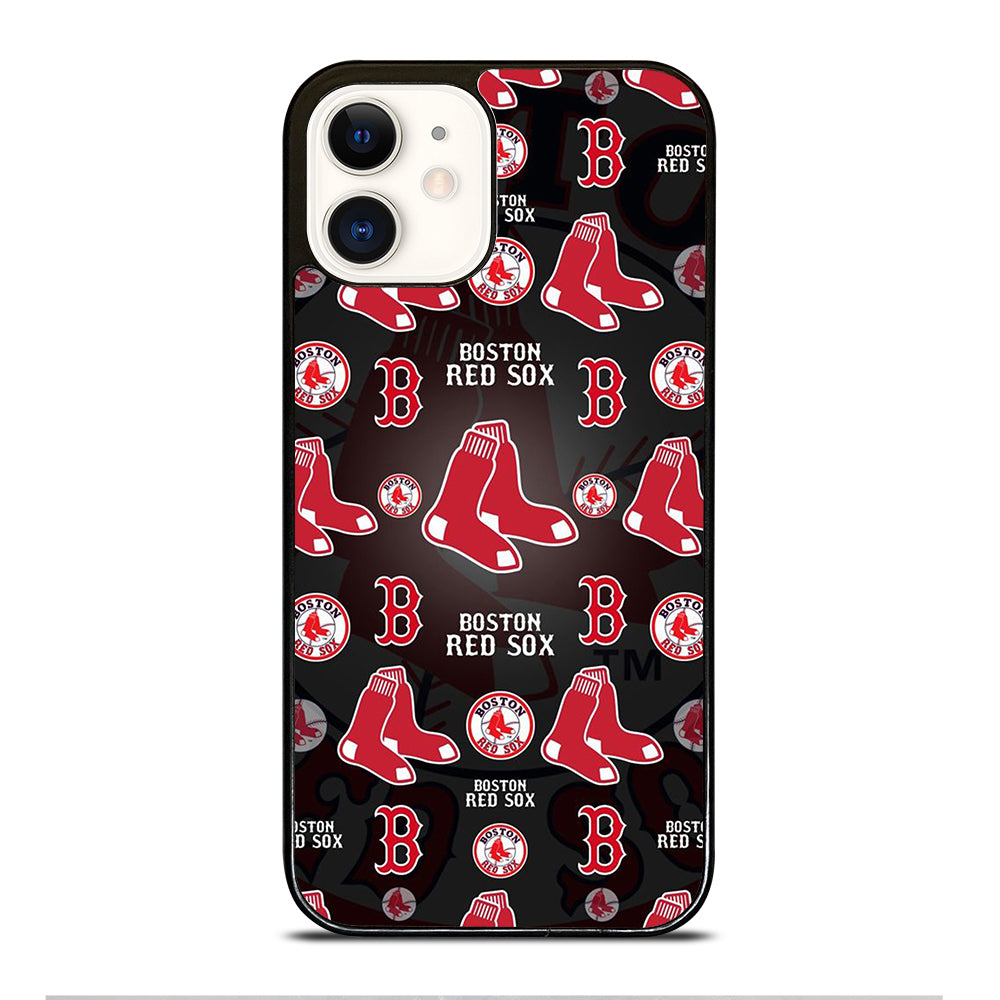 BOSTON RED SOX PATTERN iPhone 12 Case Cover