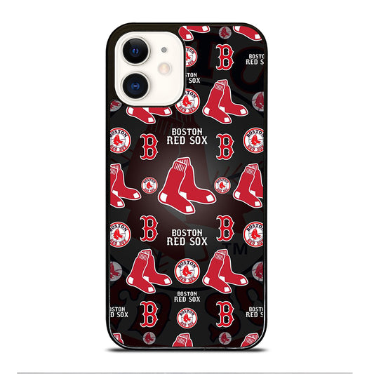 BOSTON RED SOX PATTERN iPhone 12 Case Cover