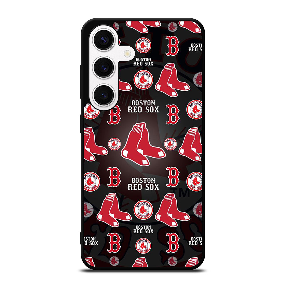BOSTON RED SOX PATTERN Samsung Galaxy S24 Case Cover